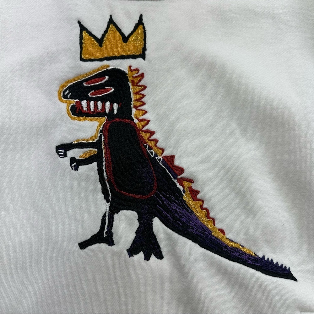 Coach X Jean Michel Basquiat Hoodie Women’s XS White Embroidery Pockets - Picture 7 of 12